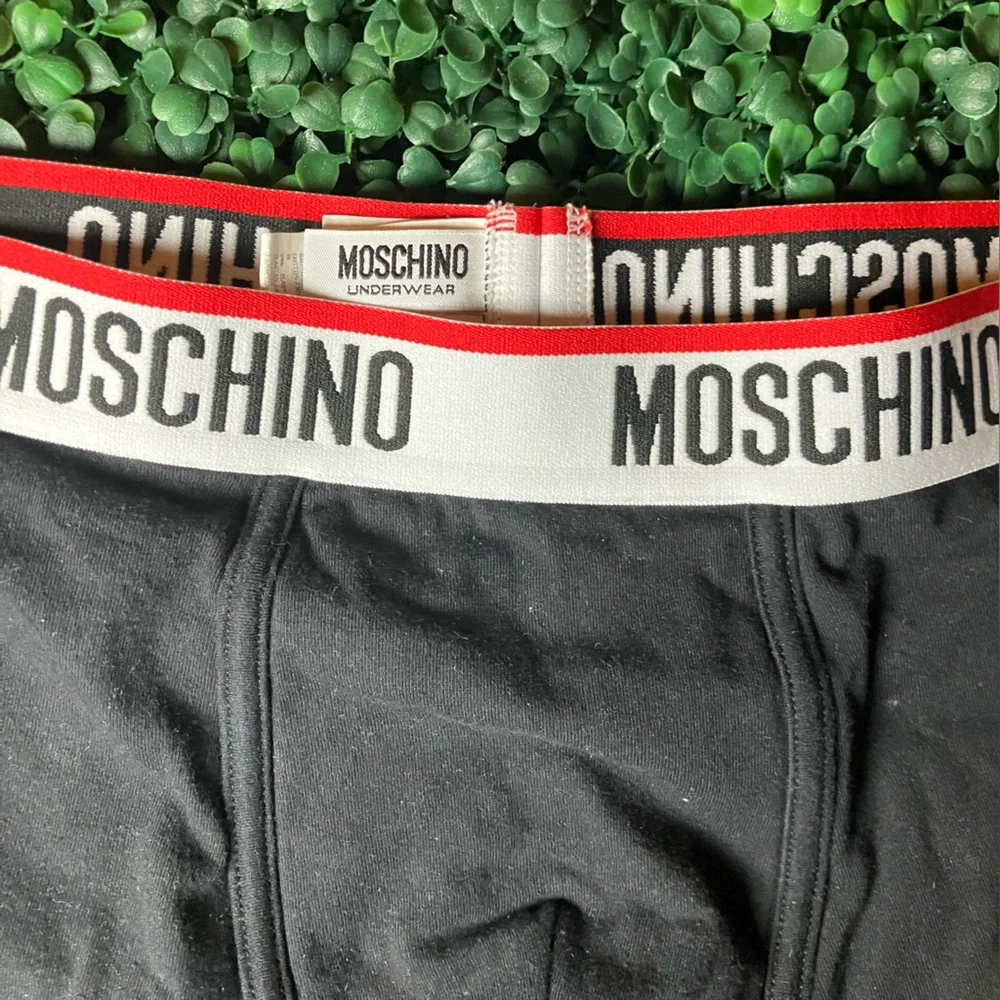 MOSCHINO [NWOT] Black LOGO Boxer Briefs with Branded Waistband Size Medium - Picture 4 of 8